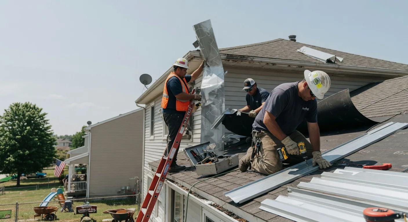Storm Damage Metal Roof Repair in South Greenfield, MO